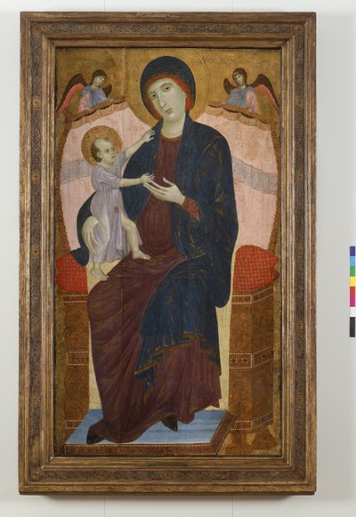 Madona s dítětem na trůnu a andělé, 1280-85 od Duccio di Buoninsegna