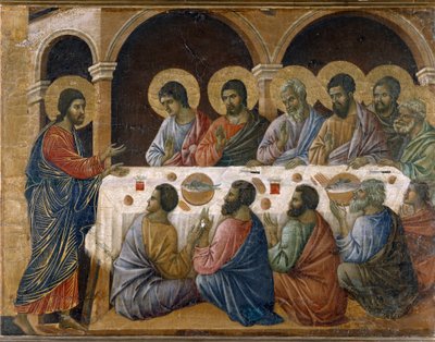 Umučení Krista - Zadní strana oltářního obrazu. Olej na panelu od Duccio di Buoninsegna