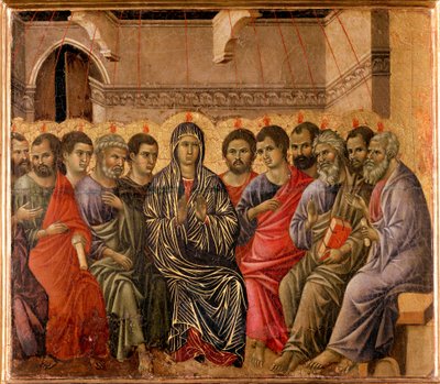 Letnice Zadní strana oltáře Maesta od Duccio di Buoninsegna
