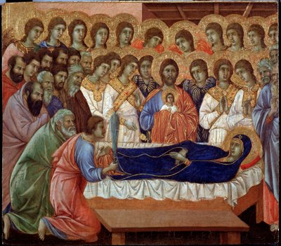 Usnutí panny (detail Maesty) (Malba od Duccio di Buoninsegna