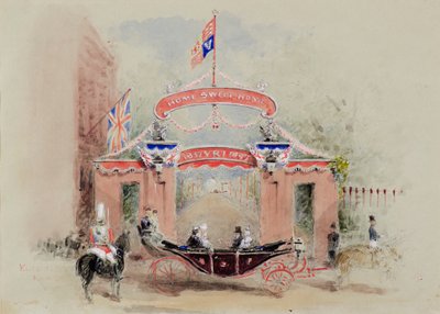 Vchod do Kensingtonského paláce (akvarel) od Duchess of Argyll Princess Louise