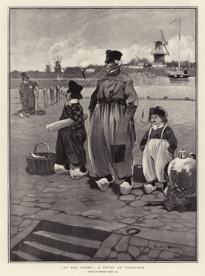 At The Ferry, studie ve Volendamu od Dudley Hardy