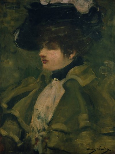 Portrét Sarah Bernhardtové od Dudley Hardy