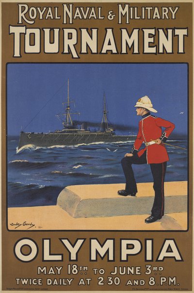 Plakát pro královský námořní a vojenský turnaj, 1910 od Dudley Hardy
