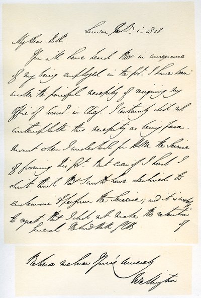 Dopis vévody z Wellingtonu generálu Rowland Hill, 1. února 1828. od Duke of Wellington