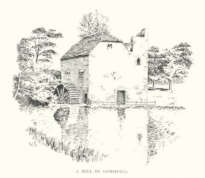 Mlýn od Gomshalla (litografie) od Duncan Moul