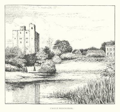 Castle Hedingham (litografie) od Duncan Moul
