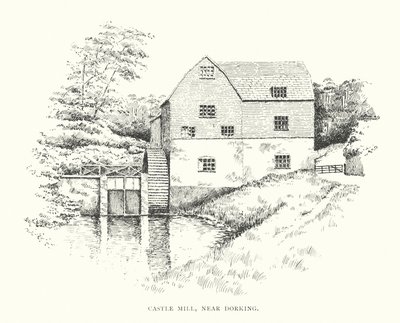 Castle Mill, poblíž Dorkingu (litografie) od Duncan Moul