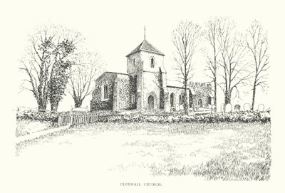 Kostel Clothall (litografie) od Duncan Moul