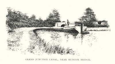 Kanál Grand Junction, poblíž Hunton Bridge (litografie) od Duncan Moul