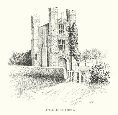 Little Leighs Priory (litografie) od Duncan Moul