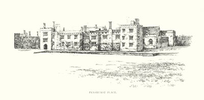 Penshurst Place (litografie) od Duncan Moul