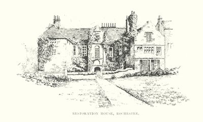 Restoration House, Rochester (litografie) od Duncan Moul