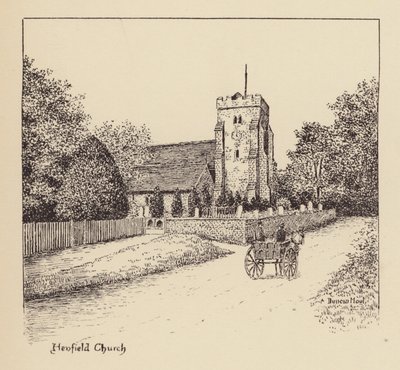 Sussex: Henfield Church (litografie) od Duncan Moul