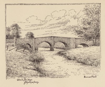 Sussex: Mock Bridge, Shermanbury (litografie) od Duncan Moul