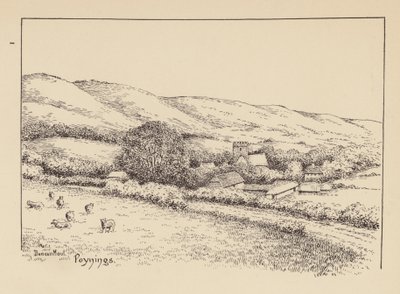 Sussex: Poynings (litografie) od Duncan Moul