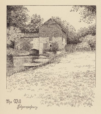 Sussex: The Mill, Shermanbury (litografie) od Duncan Moul
