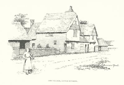 The Village, Little Dunmow (litografie) od Duncan Moul