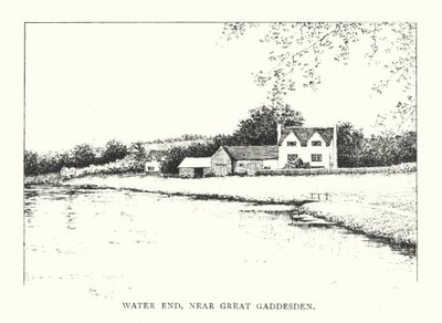 Water End, poblíž Great Gaddesden (litografie) od Duncan Moul