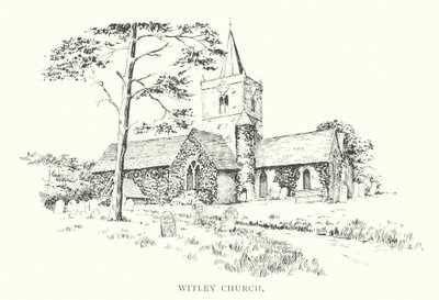 Kostel Witley (litografie) od Duncan Moul