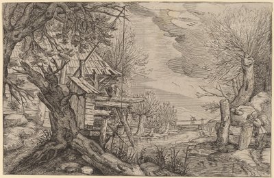 Krajina se srubem u řeky od Dutch 17th Century, formerly Jacques de Gheyn II