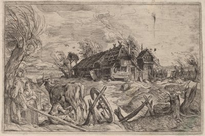 Krajina s farmou od Dutch 17th Century, formerly Jacques de Gheyn II