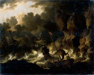 Bouřlivé moře, 17. století od Dutch Master