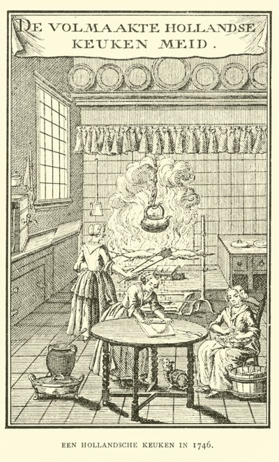 Holandská kuchyně v roce 1746 od Dutch School