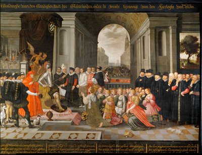 Alegorie o hrůzovládě vévody z Alby během nizozemské války za nezávislost od Dutch School