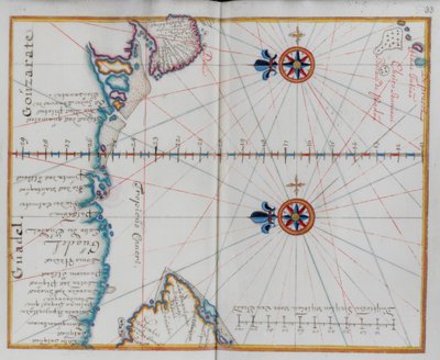 Arábie: Mapa Arabského moře. od Dutch School
