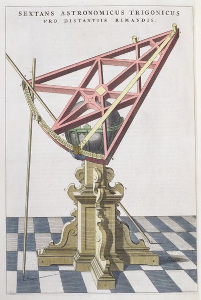 Astronomický sextant Tychona Brahe (1546-1601) z atlasu Joana Blaeua (1596-1673) Amsterdam, 1665 od Dutch School