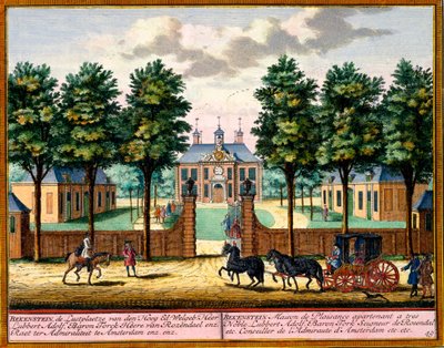 Bekenstein House of Pleasure, od Het Zeganpralent Kennemerlant od Hendricka de Letha a Matthiase Brouerius Van Nidek, vydáno kolem 1700-30 od Dutch School