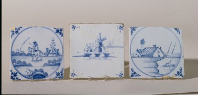 Dlaždice Delft, cca 1750-1800 (kamenina) od Dutch School