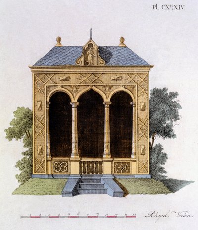 Design z Magazine of Garden Gems od G. van Laara, vydaný v roce 1802 od Dutch School