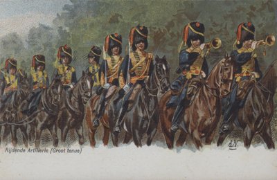 Holandské armádní koňské dělostřelectvo (barva litho) od Dutch School