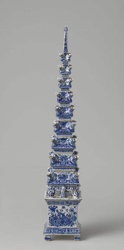 Květinová pyramida, kolem 1710-20 (fajáns) od Dutch School