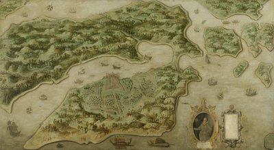 Fort Victoria na ostrově Amboina, 1617 od Dutch School