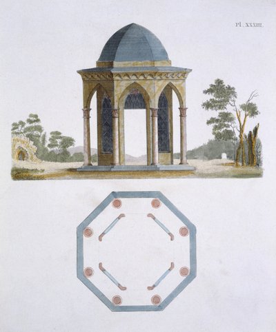 Ilustrace z Magazine of Garden Gems od G Van Laara, 1802 od Dutch School