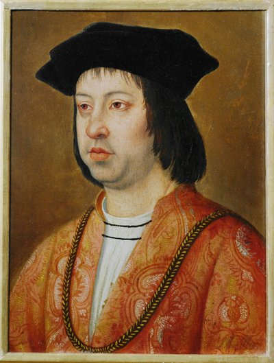 Král Ferdinand II. aragonský ... (olej na dřevě) od Dutch School
