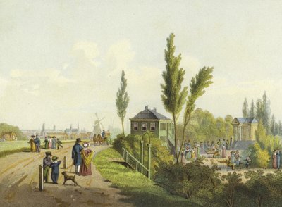 Land en Yzigt, zahrada mimo Haarlemmer Poort, Amsterdam, 19. století od Dutch School
