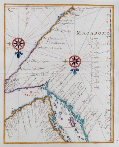 Mapa Magadoxo, Zanzibar. od Dutch School