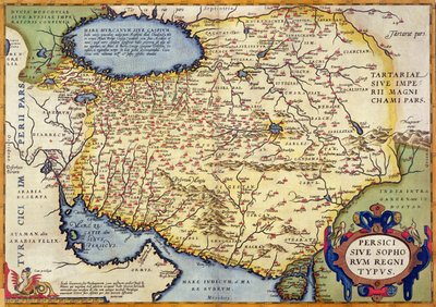 Mapa Persie, z Theatrum Orbis Terrarum, hospoda. od Abrahama Ortelia (1527-98) Antverpy, kolem roku 1590 od Dutch School