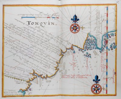 Mapa pobřeží Barmy. od Dutch School