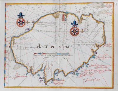 Mapa ostrova Aynam. od Dutch School