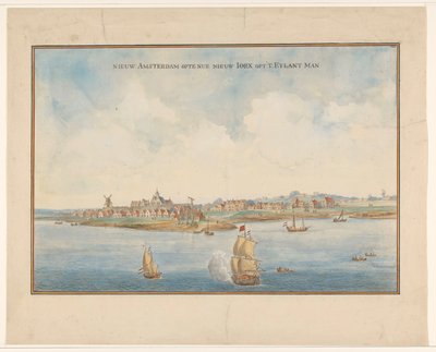 Nový Amsterdam a Manhattan, kolem roku 1660 od Dutch School