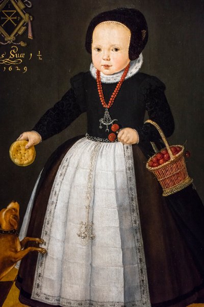 Portrét Grietge Maertensdochterové, detail, 1629 (olej na dřevě) od Dutch School