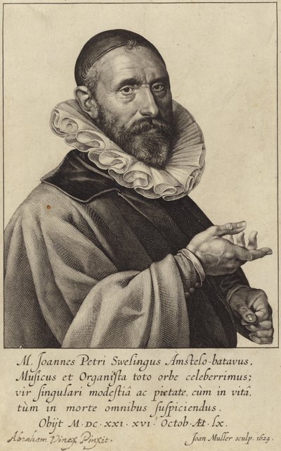 Portrét Jana Pieterszoona Sweelincka od Dutch School