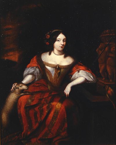 Portrét dámy (olej na panelu) od Dutch School