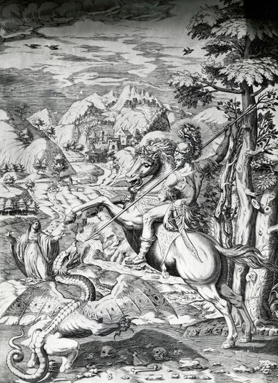 Svatý Jiří a drak, 16. století od Dutch School