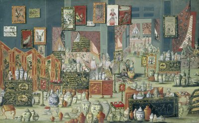 Obchod prodávající čínské zboží, 1680-1700 od Dutch School